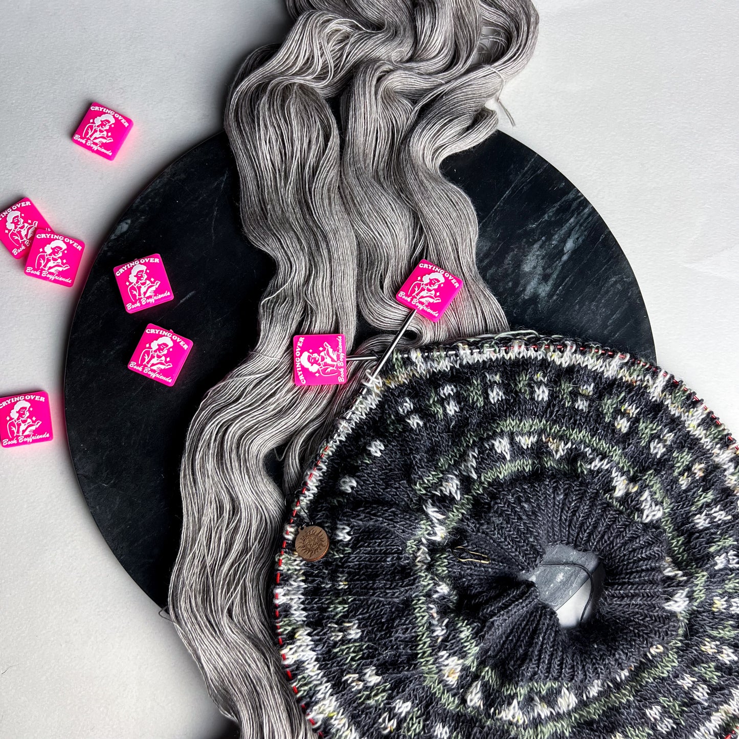 Crying Over Book Boyfriends Needle Stoppers