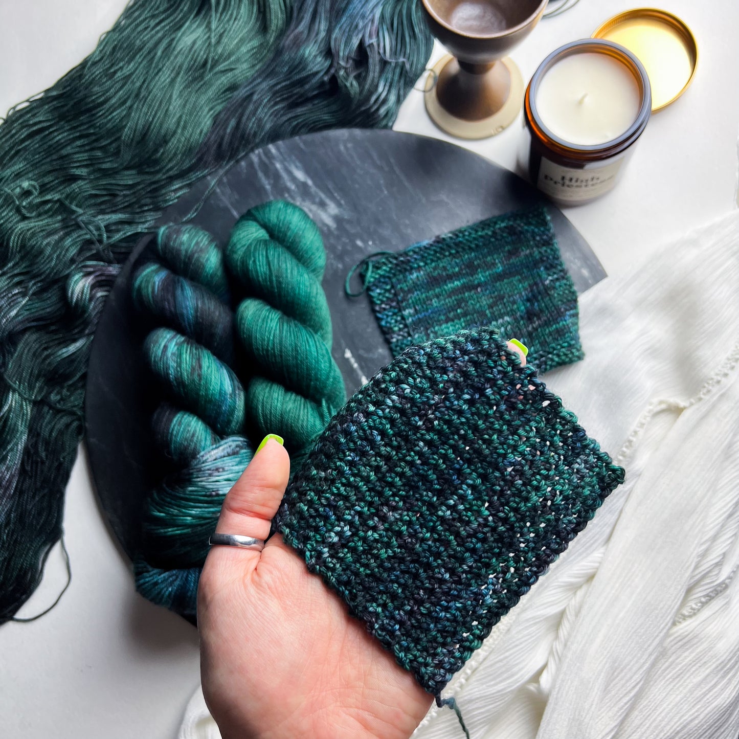 Scarabs! on One Bed (Merino Linen) Worsted