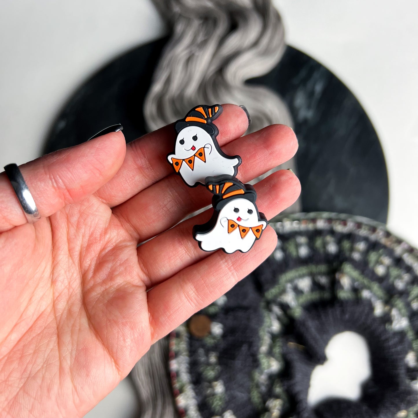 Bouchons d'aiguilles fantômes pour fête d'Halloween