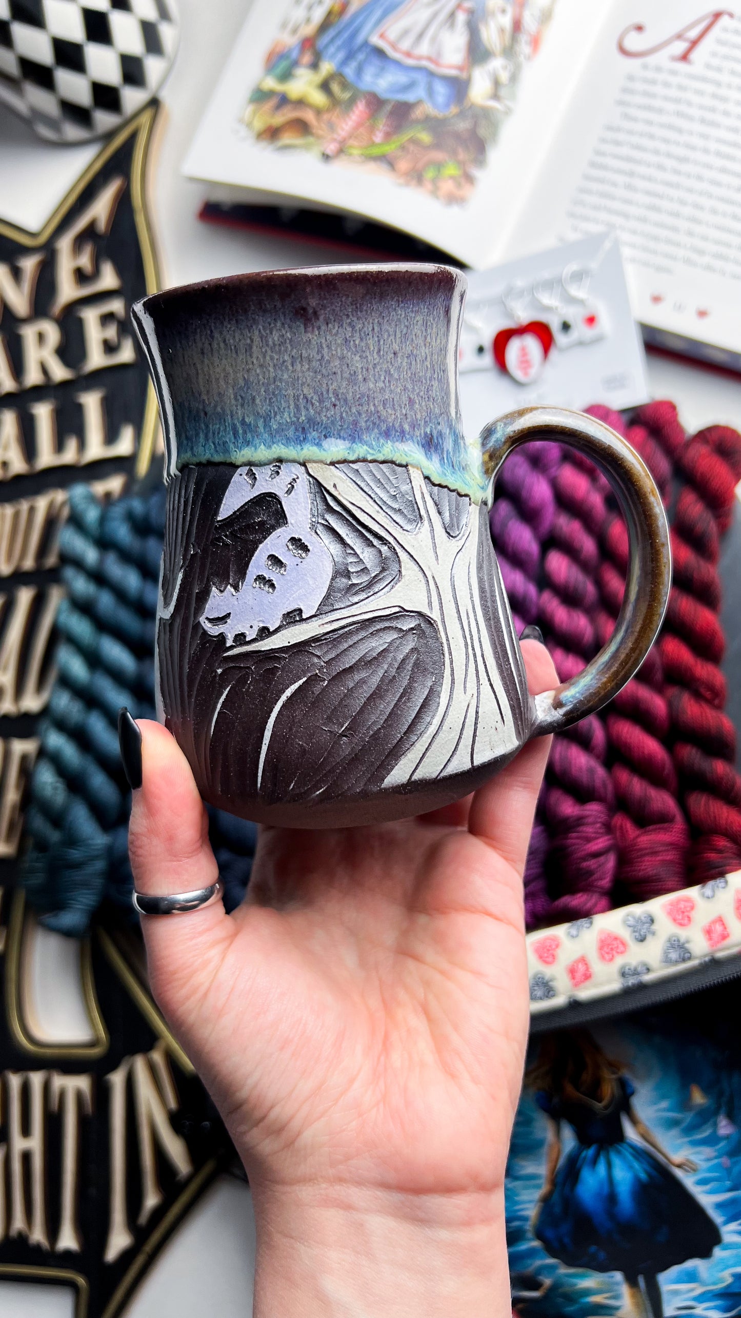 Alice in Wonderland 13 Nights of Halloween - Mug by Evergreen Ceramics