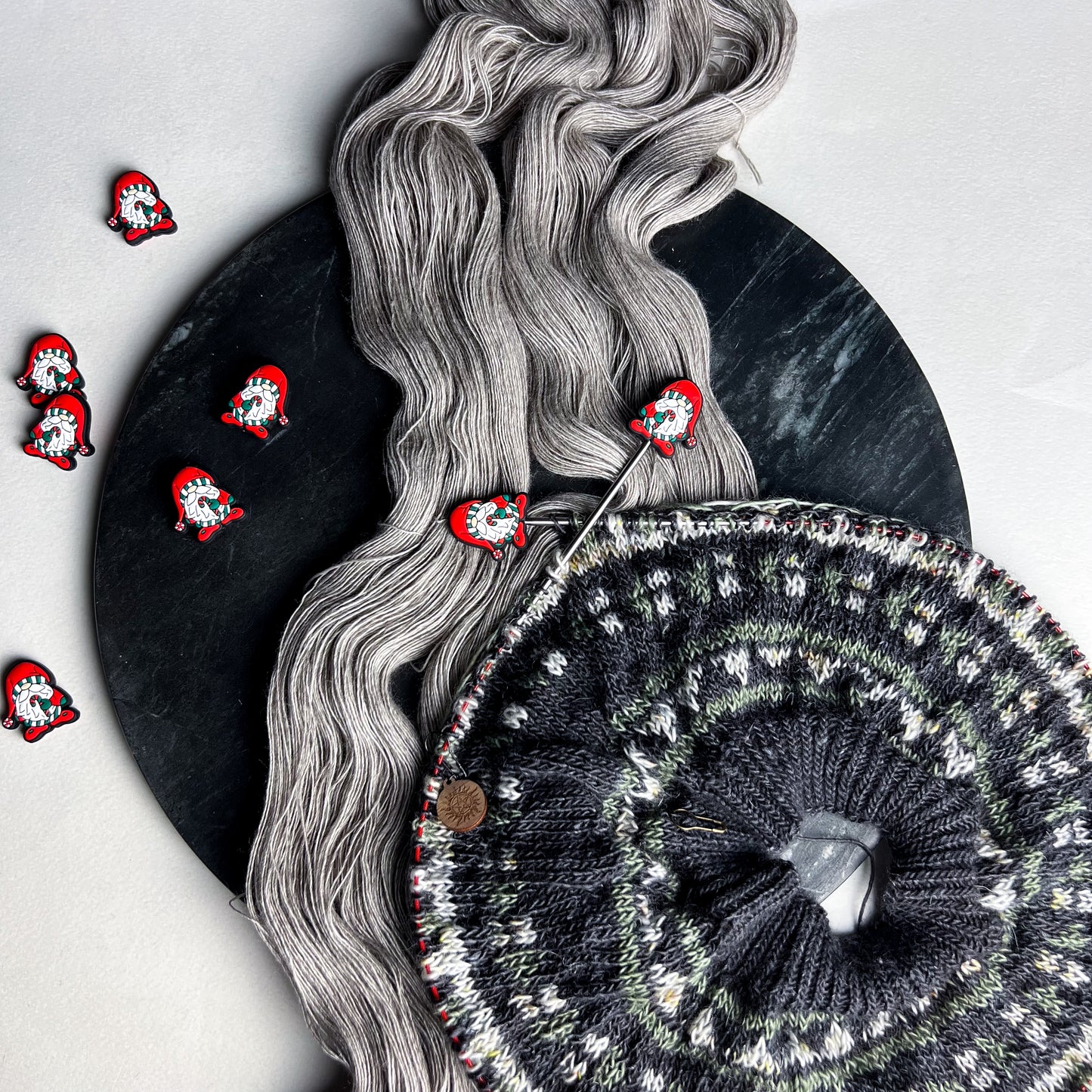 Candy Cane Gnome Needle Stoppers