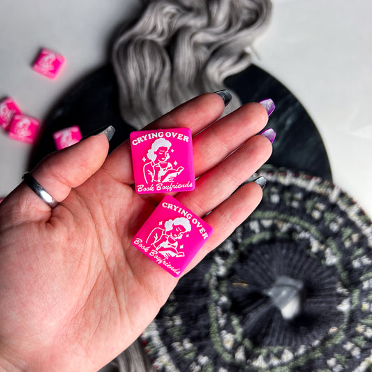 Crying Over Book Boyfriends Needle Stoppers