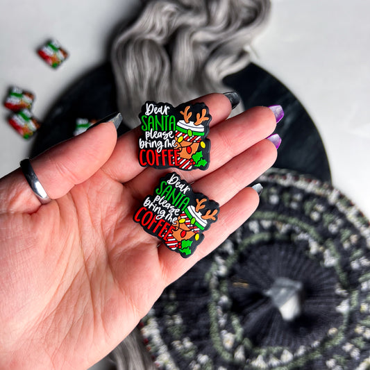 Dear Santa, Please Bring Me Coffee Needle Stoppers