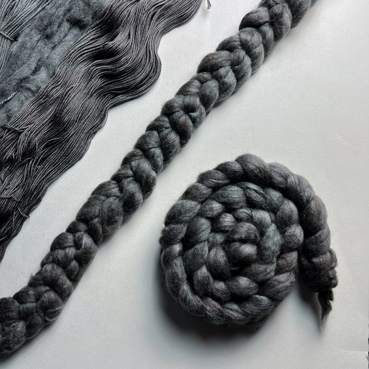 Gandalf the Grey on Polwarth/Yak/Mulberry Silk Top