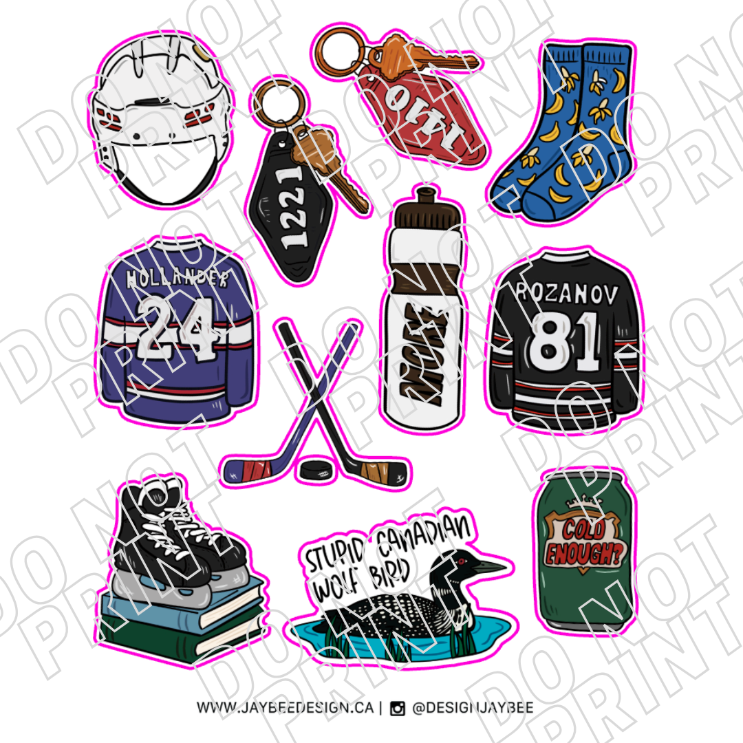 Hockey Romance Sticker Set - PRE-ORDER