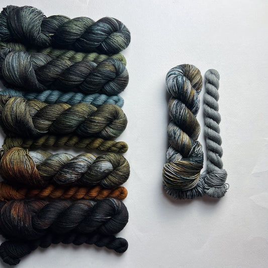 River Crossing & Gandalf the Grey Sock Set on Enemies to Lovers (85/15) Fingering