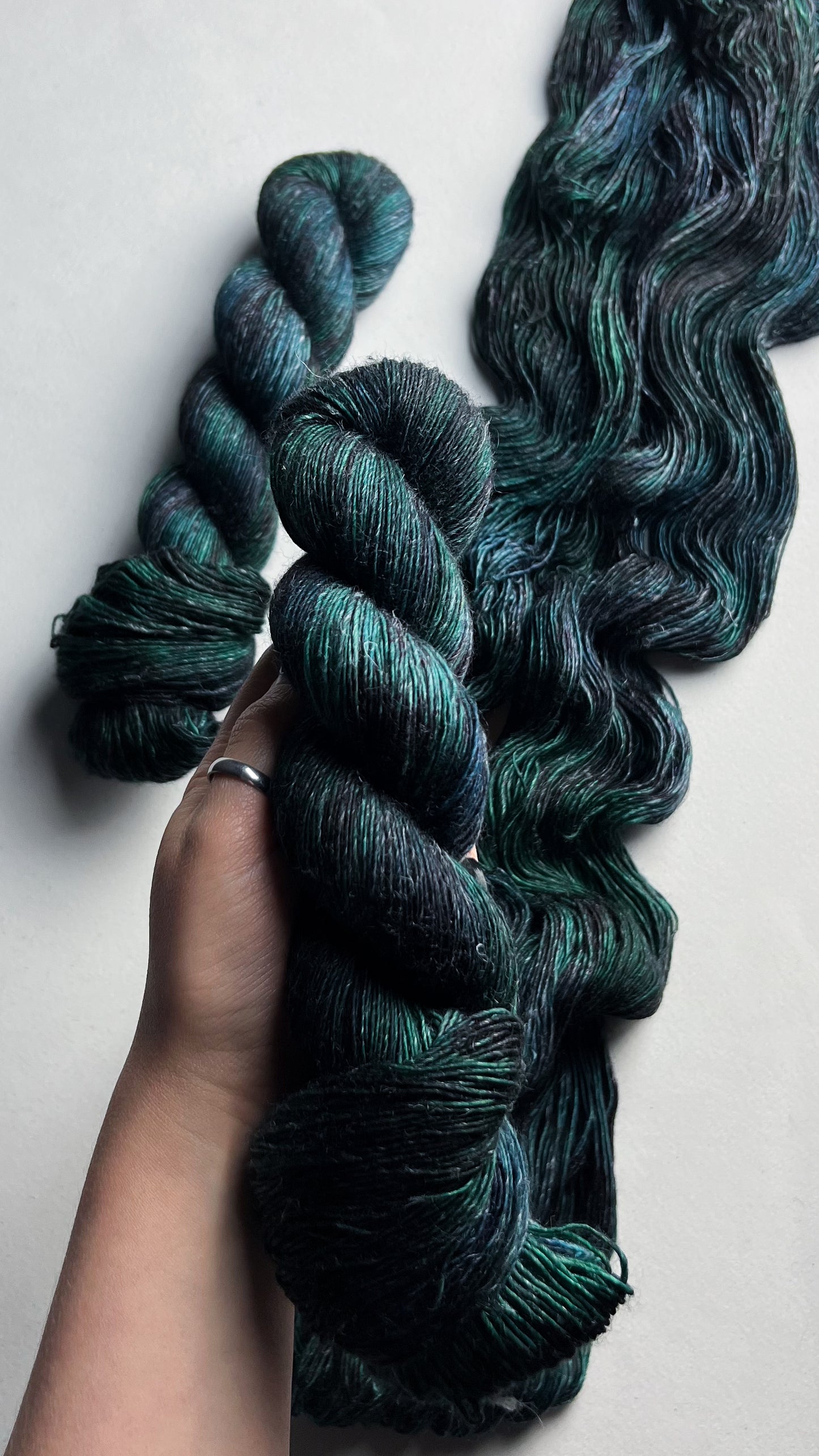 Scarabs! on One Bed (Merino Linen) Fingering