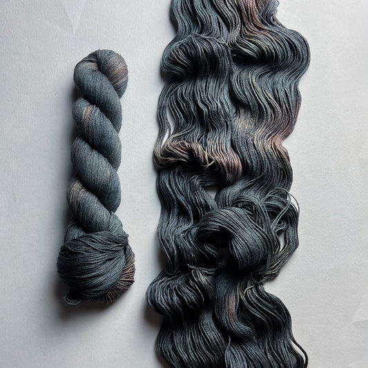 Sink down beneath, I'll swim down with you on Opposites Attract (Merino Cotton) Fingering