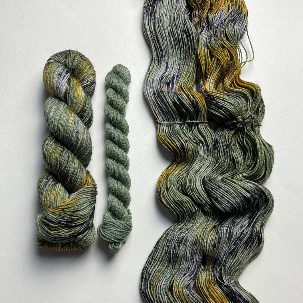 Smudge Stick & White Sage Sock Set on Enemies to Lovers (85/15) Fingering