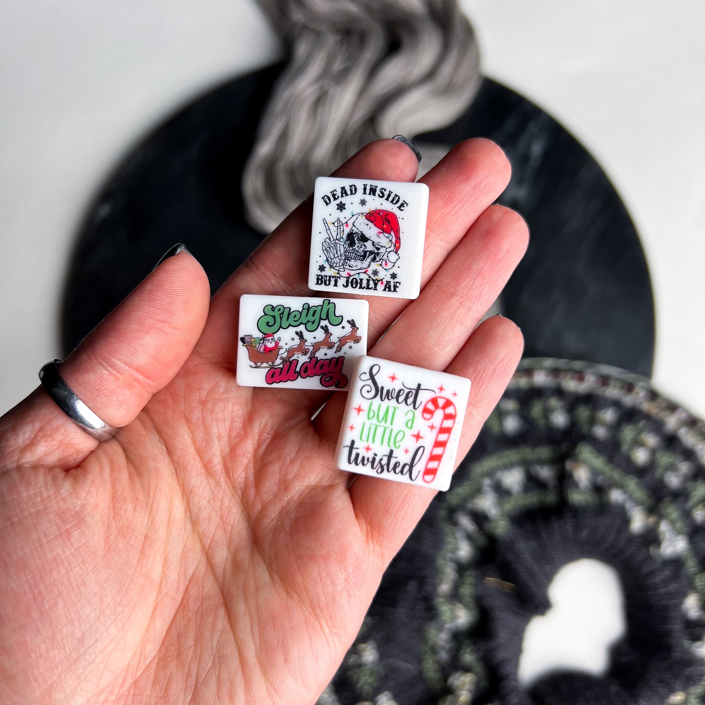 Snarky Holiday Needle Stoppers