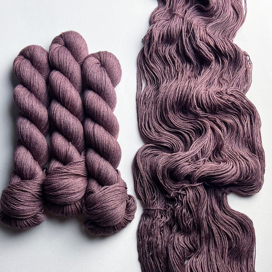 Three Plum Pie on Opposites Attract (Merino Cotton) Fingering