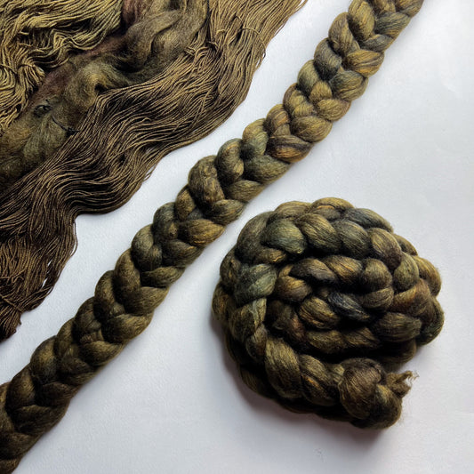 Trees of Lothlórien on Polwarth/Yak/Mulberry Silk Top